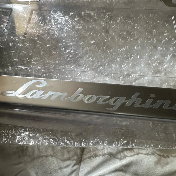 Lamborghini License Plate Frame Stainless Steel with Laser Engraved